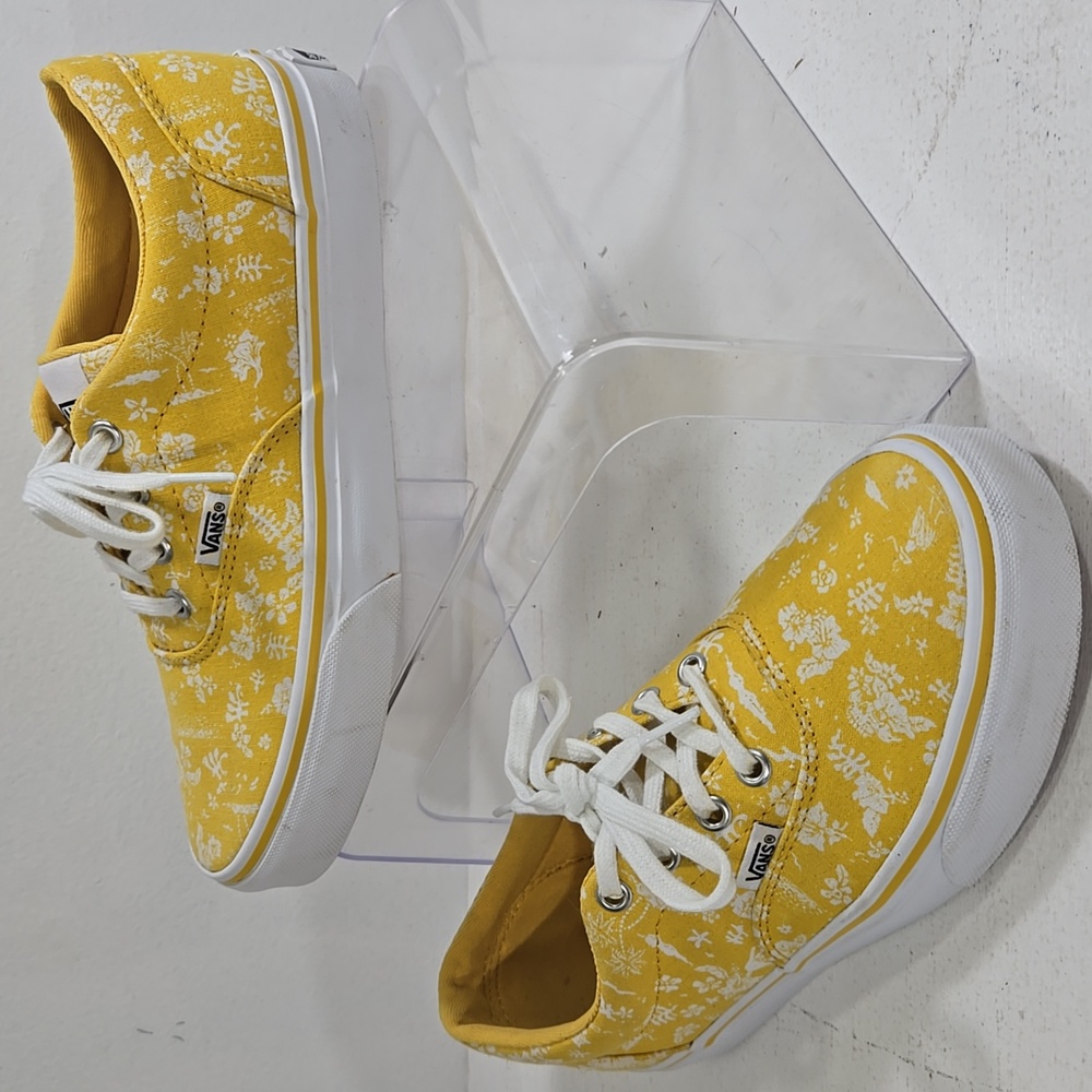 Vans Doheny Tropics Yellow Floral Canvas Sneakers Women's 7